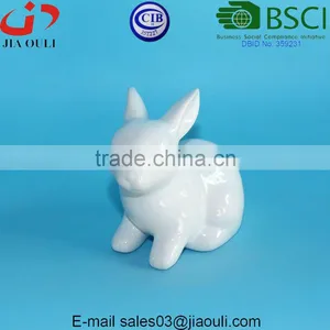 BSCI Audit Factory EASTER Decorations Small Ceramic Bunny Figurines thumbnail-1