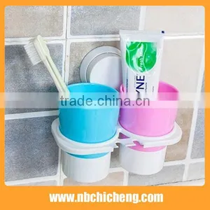 Plastic Bathroom Wall Mounted Toothbrush Cup thumbnail-1