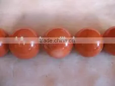 Factory Direct Sale 16" 26-27mm Big Pink Round Natural Loose Coral Beads Strand thumbnail-1