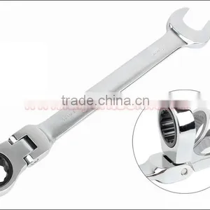 FLEXIBLE HEAD Ratchet Wrench Set Combination Spanner Kit Open Ended and Ratchet Ring Great Double Ended Combi Spanners thumbnail-3