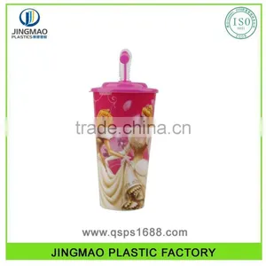 400ML Hotsale Cute Plastic Straw Cup For Kids thumbnail-1