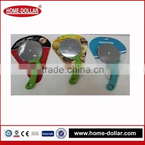 METAL KNIFE WITH PLASTIC HANDLE GREEN 12CM LENGTH PIZZA WHEEL thumbnail-5