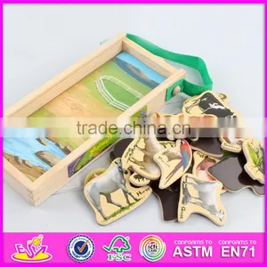 2016 New Design 23 Pieces Kids Educational Puzzle Wooden Magnetic Toys W14J003 thumbnail-2
