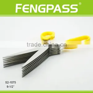 S2-1075 9-1/2 Inches PP Handle With Stainless Steel Good Useful Shredding Multi 7 Blades Herb Scissors thumbnail-3