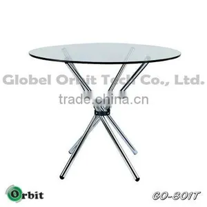 Modern Design Stainless Steel Glass Dining Table thumbnail-4