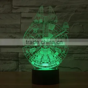 Remote Control Colorful 3D Illusion LED Night Light 3D Acrylic Lamp for Indoor Decoration for Festival Gift thumbnail-3