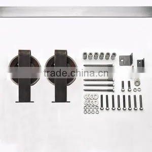 Hot Sale High Quality Factory Price Interior Partition Aliuminum Track and Rollers Barn Style Sliding Glass Door Hardware thumbnail-1
