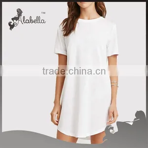 White Dress Tshirts Dress for Thr Fashion Dresses Fitness Wear thumbnail-1