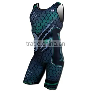 Breathable and Stretachable Cheap Wrestling Singlets thumbnail-3