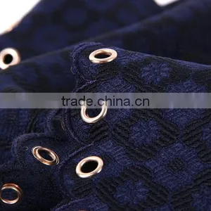Maxnegio Jacquard Design Metal Stud Casual Dress thumbnail-5