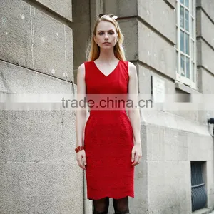2015 Hot Selling Fashion Elegant Ladies Smart Casual Dress Guangzhou thumbnail-3
