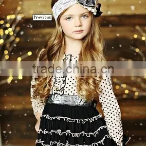 2015 Fashion Kids Wear Ruffle Cotton Outfits Sets Fancy Clothes Wholesale Children Clothing Set thumbnail-2
