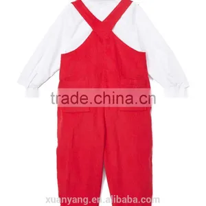 100% Cotton Christmas Tree Design Clothes Set Overall Suit Korea Kids Wear thumbnail-2