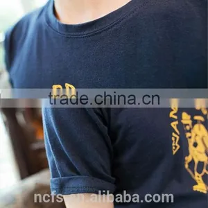 Gold Foil Printing Man T Shirt Wholesale thumbnail-3