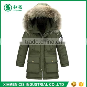 New Style Hooded Thick Warm Korea Fashion Childrens Long Winter Coat thumbnail-5