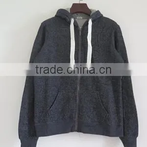China Oem Cheaper Customized CVC60/40fleece Zippered Hoodies Wholesale Good Quality Warm Zippered Hoodies thumbnail-1