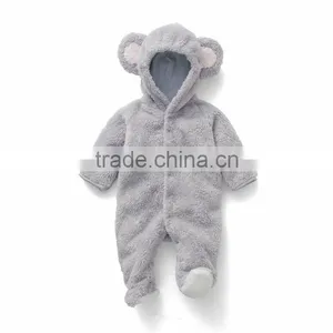 2016 Cartoon Animal Style Baby Bodysuits Boy&Girl's Climb Clothing Coral Velvet Animal Bodysuit Coral Fleece Style Hooded thumbnail-5