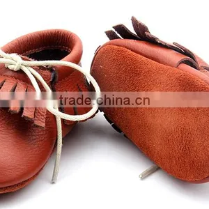 2017 Wholesale Genuine Leather Latest Leather Baby Baba Kids Shoes thumbnail-5