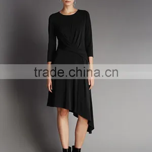 Twisted Front Velvet Effect Shift Dress thumbnail-1