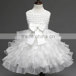 Elegant Girl Dress Girls 2015 Summer Fashion Pink Lace Party Flower Princess Wedding Dresses Baby Girl Dress thumbnail-5