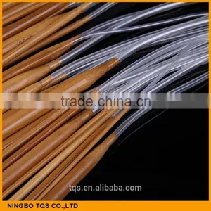 18Pcs/set 47" 120cm Top Quality Transparent Plastic Wooden Circular Bamboo Knitting Needle thumbnail-5