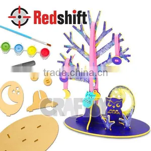OEM Teaching Material Create Your Own Owl Wooden Jewelry n Holder thumbnail-1