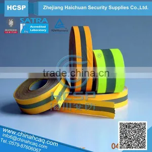 3m Yellow Orange Silver Reflective Warning Strip Fabric Tape thumbnail-1