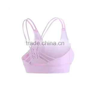 Women High Impact Strappy Cross Criss Gym Active Sports Bra thumbnail-1