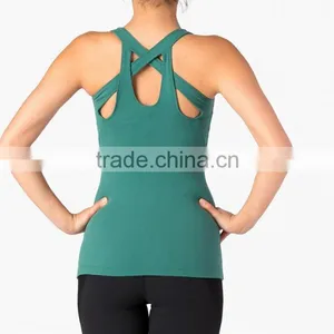 2016 OEM New Sexy Young Stripe Sleeveless Women Sport Tank Top / Yoga Wear thumbnail-3