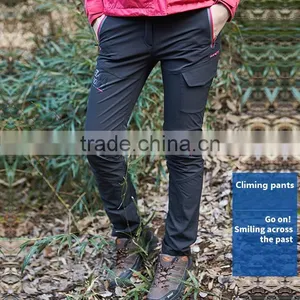 2017 BSCI Hot Sale Wholesales Women's Woven Long Hiking&Climbing Pants Sportswear thumbnail-3