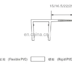 90 Degree PVC Shower Door Seal and Waterproof Strip for 6mm, 8mm, 10mm, 12mm, 15mm Glass Door thumbnail-2