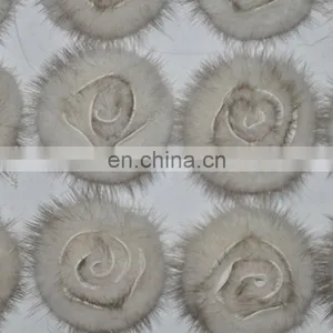 Solid Color Girl Women Genuine Fur Accessory Elastic Handmade Fur Hairband thumbnail-2