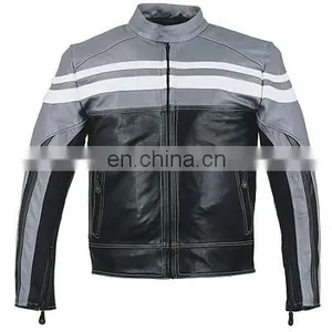 HMB-0412A LEATHER MOTORBIKE JACKETS MOTORCYCLE BIKER COATS thumbnail-2