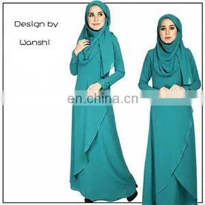 New Model Wholesale Islamic Clothing Latest Design Women Jubah Abaya in Dubai thumbnail-5