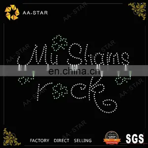Bling Letters "My Sharms Rock" Free Crystals Patterns for T-shirt thumbnail-1