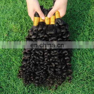 10-34inch 8A Unprocessed Brazlian Virgin Hair Kinky Curly Human Braiding Hair Bulk Brazilian Human Hair Afro Curly No Weft thumbnail-4
