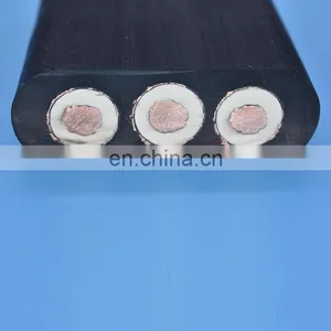 3x35mm2 Flat High Voltage Power Rubber Cable With Copper Shielding thumbnail-1