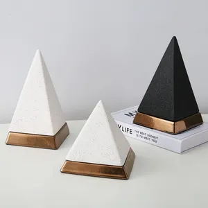 Handmade Creative Ceramic Handmade Decoration Triangle Craft Arts For TV Bench thumbnail-4