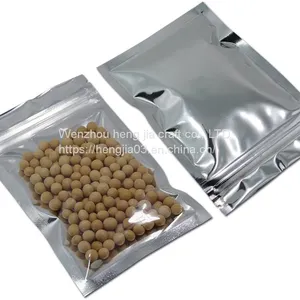 100 Pieces of Transparent Silver to Seal Sealing Seal Polyester Film Bag X14 8.5 cm (3.3 X5.5 Inches) Used in Aluminum Foil Zipper Heat Sealing Packaging Plastic Valve Lock Zipper Lock Bulk Food Storage Candy Aluminum Foil Bag thumbnail-3