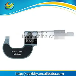 Mitutoyo 193-112 Digit Outside Micrometer, Ratchet Stop, 25-50mmx0.001 thumbnail-1