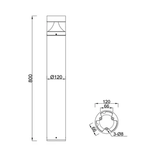 Round Led Bollard DLW-LED-042 thumbnail-4