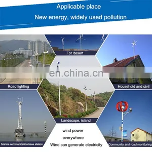 12V 24V Vertical Axis Wind Turbines Generator With Controller Lantern 5 Blades Motor Kit For Home Hybrids Streetlight thumbnail-3