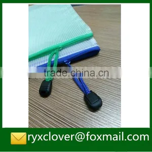 Clear Pvc Gridding Zipper Document Bag thumbnail-3