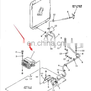 Excavator Parts PC200-5 Heater Unit 205-977-7110 thumbnail-1
