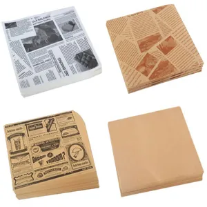 Food Grade Waxed Paper Burger Wrap Greaseproof Fast Food Sandwich Packaging thumbnail-2