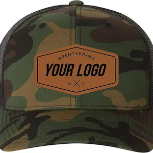 Custom Trucker Hat With Leather Patch - Personalized Richardson 112 Cap With Logo or Text - Business Gifts for Men and Women thumbnail-1