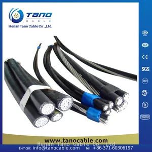 0.6/1KV Quadruplex Overhead Wire With Insulated Messenger Conductor 3x50+1x25sqmm thumbnail-1