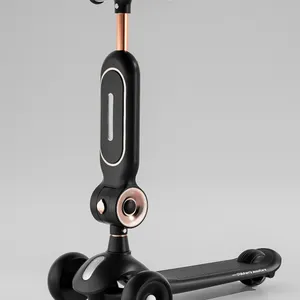 Foldable Soft Rubber Handlebars, Seats, Lighting, Music, Aluminum Pole, Lightweight Indoor Sliding Bike, New Children's Scooter（Wechat:13510231336） thumbnail-3