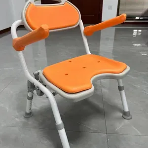 Aluminum Alloy Folding Shower Chair, Shower Stool. thumbnail-1