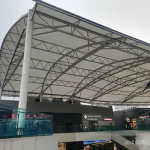 Exported Grid Structure and Membrane Structure Rain Shelters, Membrane Structure Landscape Shelters for Scenic Spots and Gardens, More Favorable Prices for Membrane Structure Gates in Residential Areas, Toll Booths and Charging Rain Shelters thumbnail-3
